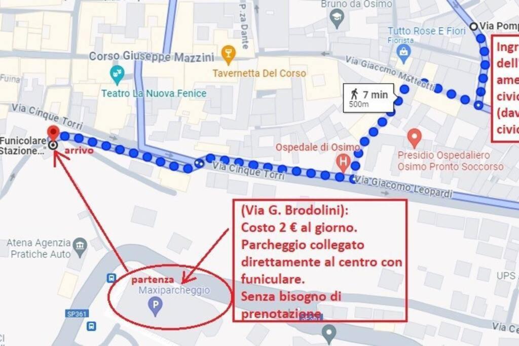 Osimo Nel Cuore Del Centro, Free Wi-Fi E Netflix Apartment Luaran gambar